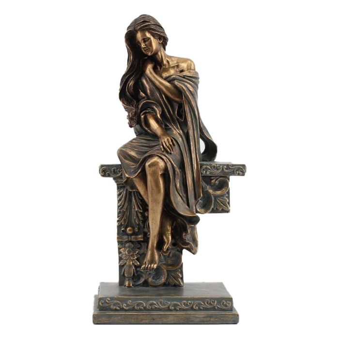 Figura Decorativa DKD Home Decor 17 x 11 x 32,50 cm Mujer Cobre