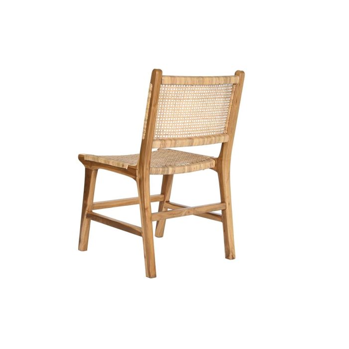 Silla DKD Home Decor 51 x 48 x 86 cm 51 x 54 x 86 cm Natural Teca Marrón claro Ratán 4