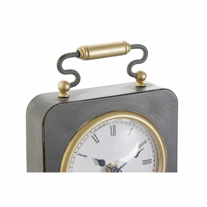 Reloj de Mesa DKD Home Decor Plateado Negro Metal PVC (14,5 x 5 x 21 cm) (2 Unidades) 1