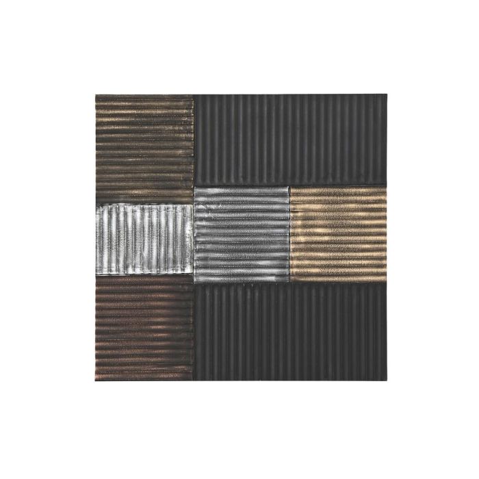 Decoracion Pared Glam DKD Home Decor Negro Dorado 3 x 91 x 91 cm