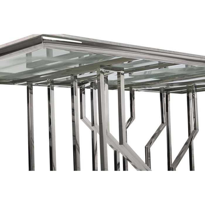 Mesa de Comedor DKD Home Decor Plateado Cristal Acero (180 x 90 x 75 cm) 3