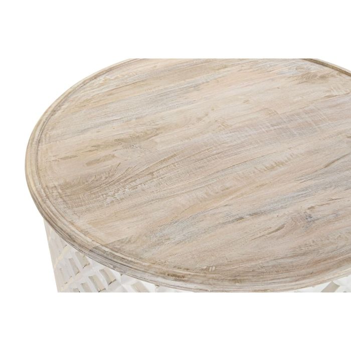 Mesa auxiliar DKD Home Decor Aluminio Madera de mango (81 x 81 x 45 cm) 1