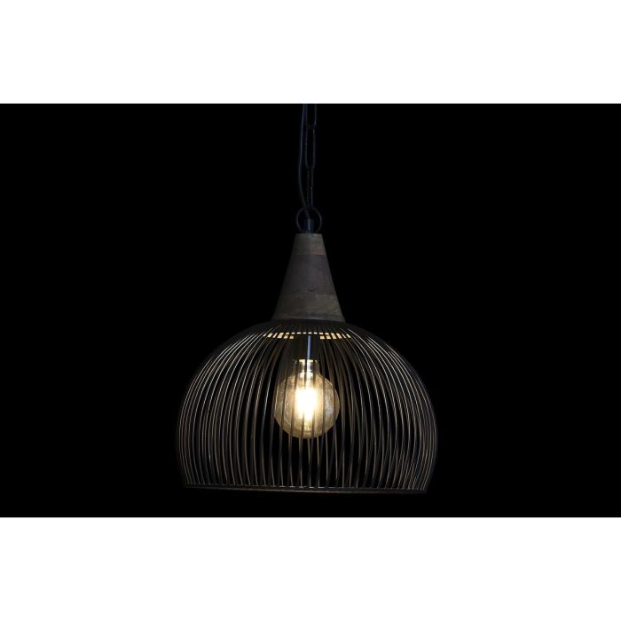 Lámpara de Techo DKD Home Decor Natural Negro Metal Madera 50 W 36 x 36 x 40 cm 1