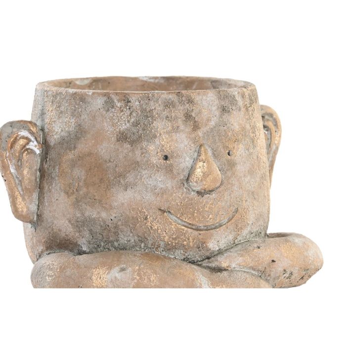 Macetero DKD Home Decor Cara Dorado Cemento Shabby Chic (18 x 20 x 13 cm) 1 Macetero DKD Home Decor Cara Dorado Cemento Shabby Chic (18 x 20 x 13 cm) 1