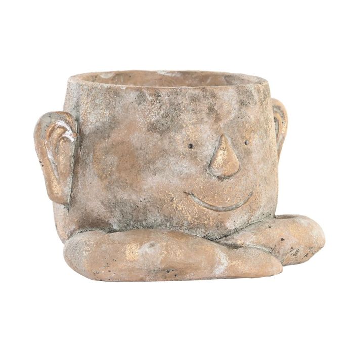 Macetero DKD Home Decor Cara Dorado Cemento Shabby Chic (18 x 20 x 13 cm) Macetero DKD Home Decor Cara Dorado Cemento Shabby Chic (18 x 20 x 13 cm)