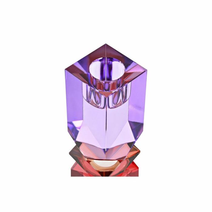 Portavelas DKD Home Decor Cristal (4 x 4 x 12 cm) 2