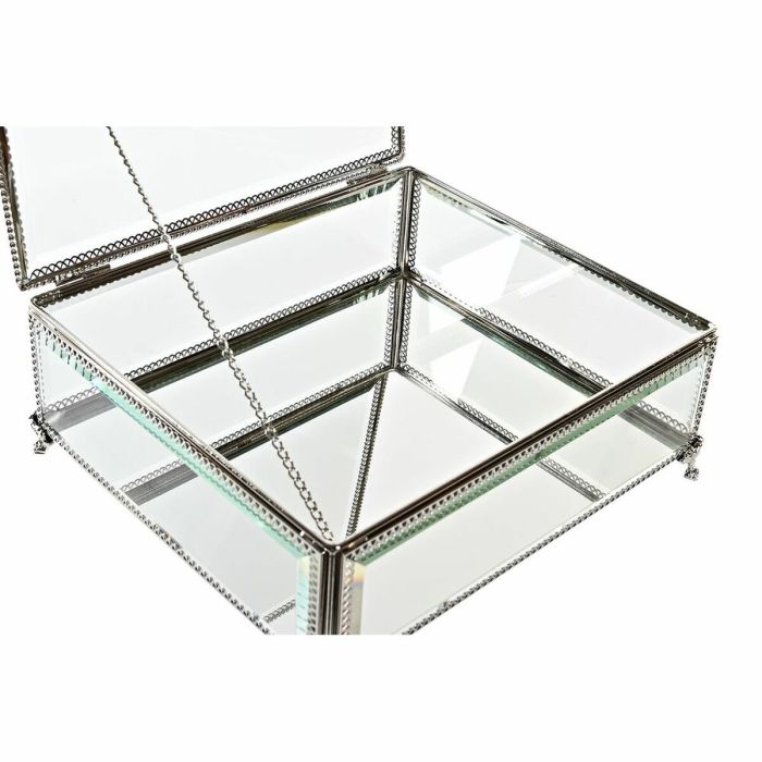 Caja-Joyero DKD Home Decor Transparente Plateado Metal Cristal 25 x 21 x 10 cm 1