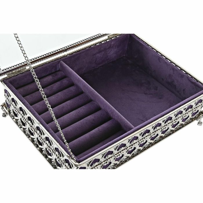 Caja-Joyero DKD Home Decor Cristal Metal (24 x 18 x 7 cm) 1