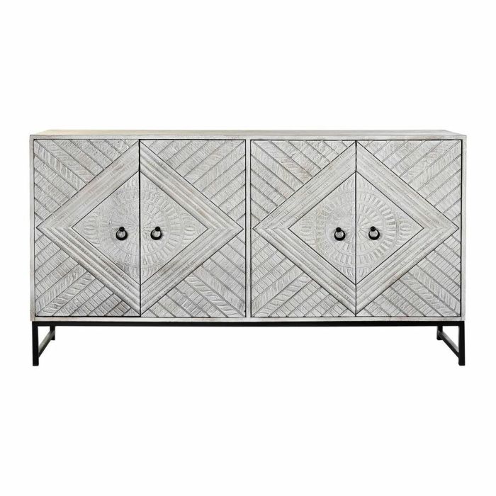 Aparador DKD Home Decor Blanco Metal Madera de mango 155 x 40 x 85 cm 3