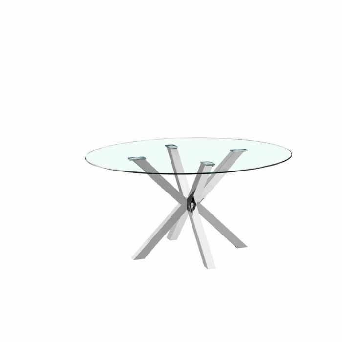 Mesa Comedor Moderno DKD Home Decor Plateado 110 x 76 x 110 cm