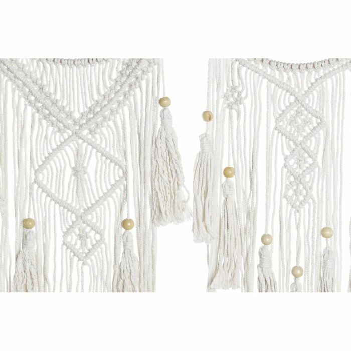 Decoración Colgante DKD Home Decor Acacia Macramé Boho (25 x 1 x 93 cm) (2 Unidades) 2