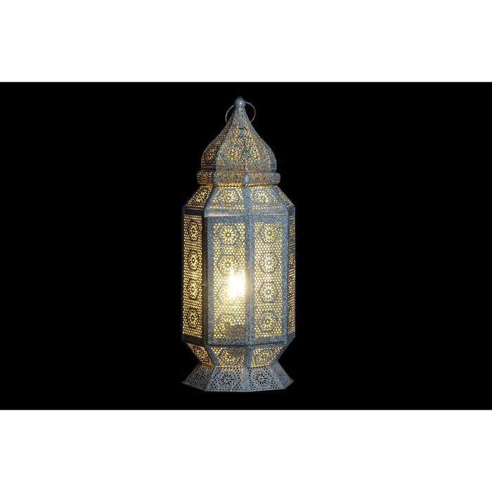 Lámpara de mesa DKD Home Decor Dorado Metal Blanco 220 V 50 W 17 x 17 x 46 cm 1