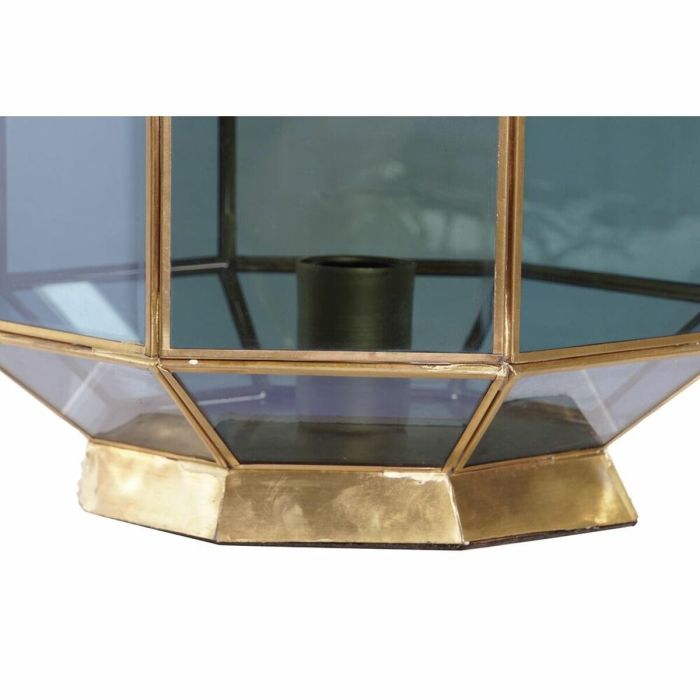 Lámpara de mesa DKD Home Decor Cristal Azul Dorado 220 V Latón 50 W Moderno (29 x 29 x 25 cm) 1