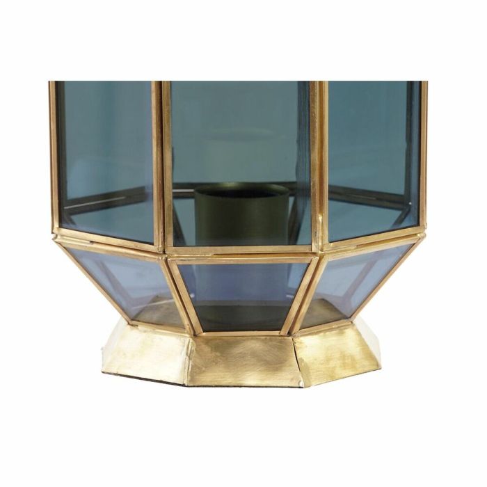 Lámpara de mesa DKD Home Decor Cristal Azul Dorado 220 V Latón 50 W Moderno (18 x 19 x 29 cm) 1