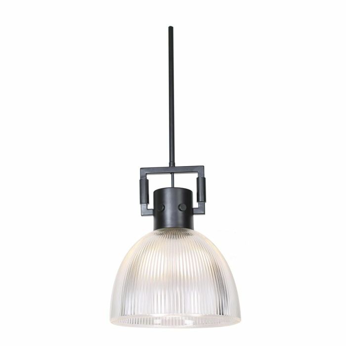 Lámpara de Techo DKD Home Decor Negro Plateado Metal Cristal 25,4 x 25,4 x 35,5 cm (2 Unidades) 1