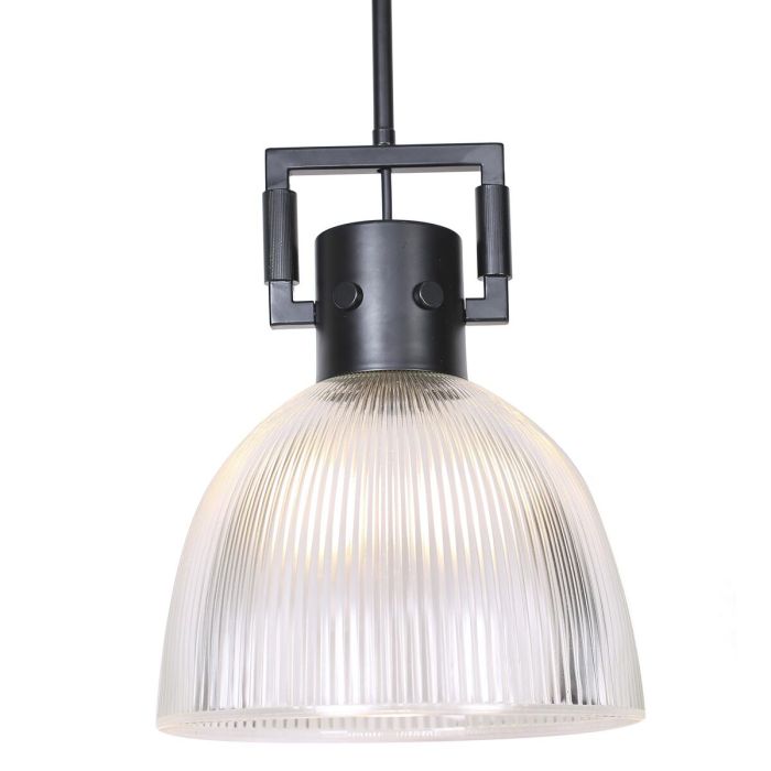 Lámpara de Techo DKD Home Decor Negro Plateado Metal Cristal 25,4 x 25,4 x 35,5 cm (2 Unidades) 3