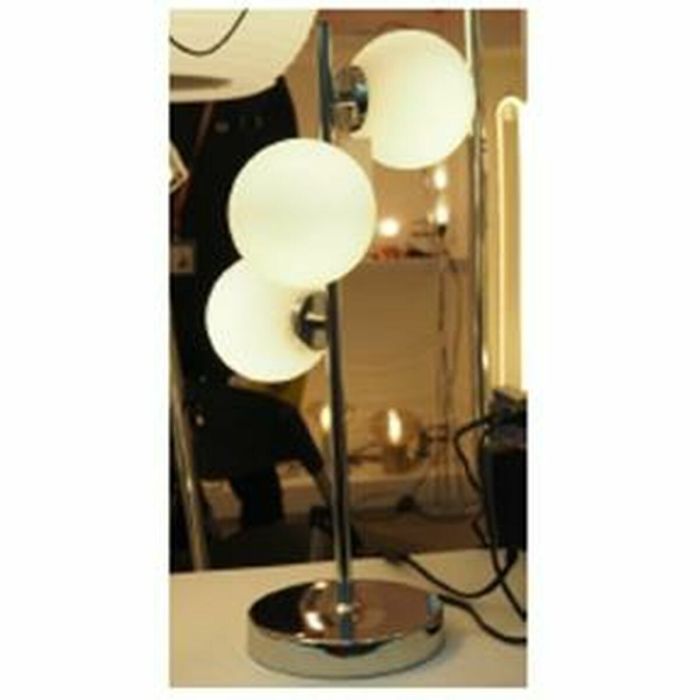Lámpara de mesa DKD Home Decor 26 x 26 x 59 cm Cristal Plateado Metal Blanco 220 V 50 W 23 x 23 x 49 cm 1