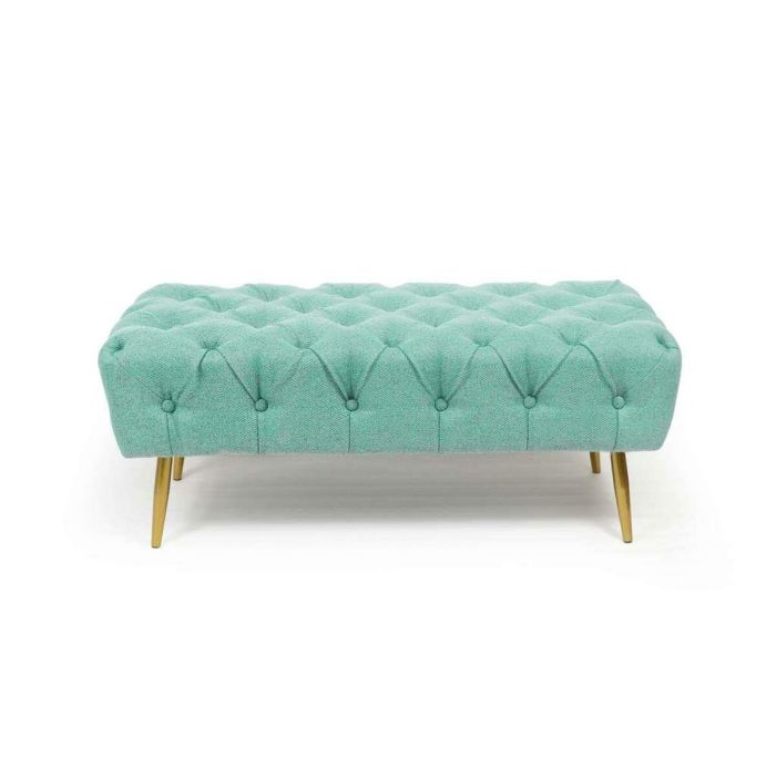 Banqueta DKD Home Decor Verde Dorado Metal 103 x 46 x 42 cm 1