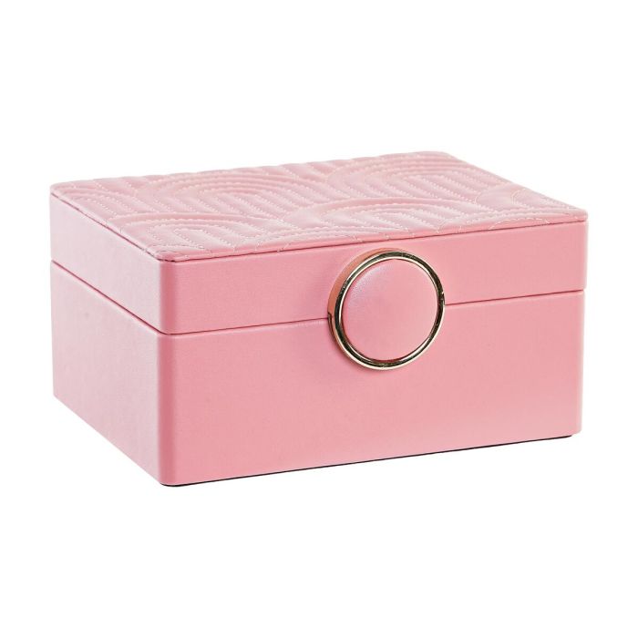 Caja-Joyero DKD Home Decor Rosa Madera MDF 23 x 17 x 10 cm 2