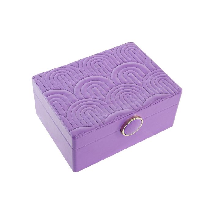 Caja-Joyero DKD Home Decor Lila Madera MDF 17 x 13 x 8,5 cm 1