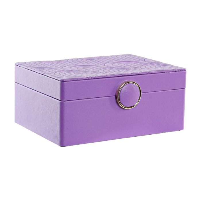 Caja-Joyero DKD Home Decor Lila Madera MDF 17 x 13 x 8,5 cm 2