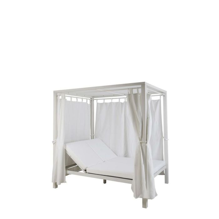 Cama para Jardín DKD Home Decor Blanco Aluminio (148 x 188 x 205 cm) 2