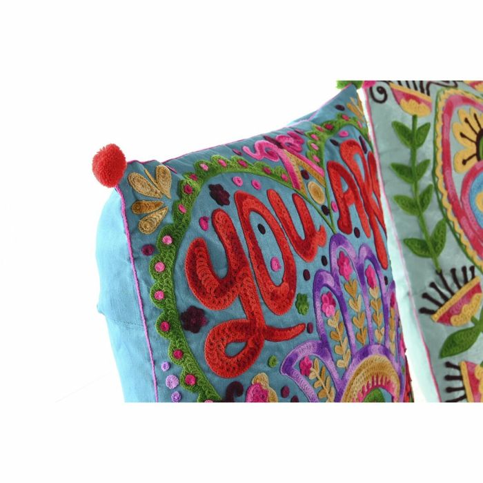Cojín DKD Home Decor Hippie Poliéster Multicolor 2 Unidades (40 x 10 x 40 cm) 3 Cojín DKD Home Decor Hippie Poliéster Multicolor 2 Unidades (40 x 10 x 40 cm) 3