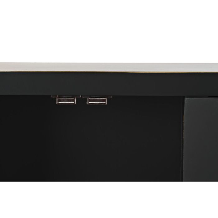 Consola DKD Home Decor Blanco Negro Dorado Metal Abeto Madera MDF 63 x 28 x 83 cm 2