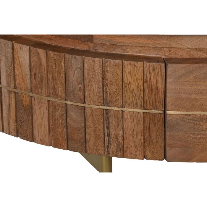 Mesa de Centro DKD Home Decor Mármol Madera de mango (85 x 85 x 45 cm) 1