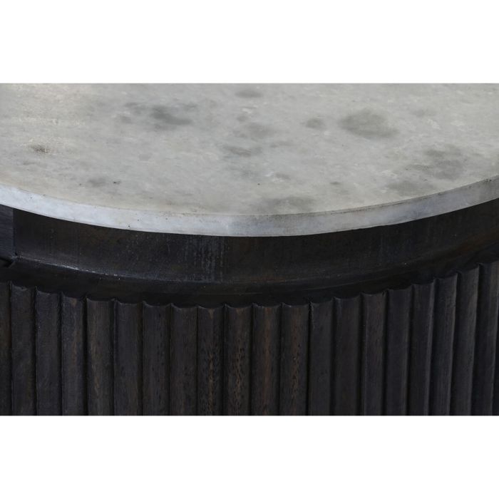 Mueble de TV DKD Home Decor 145 x 40 x 54 cm 150 x 41 x 54 cm Negro Gris Blanco Mármol Madera de mango 1