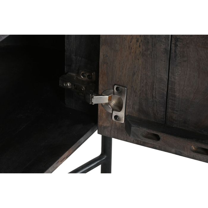 Mueble de TV DKD Home Decor 145 x 40 x 54 cm 150 x 41 x 54 cm Negro Gris Blanco Mármol Madera de mango 5