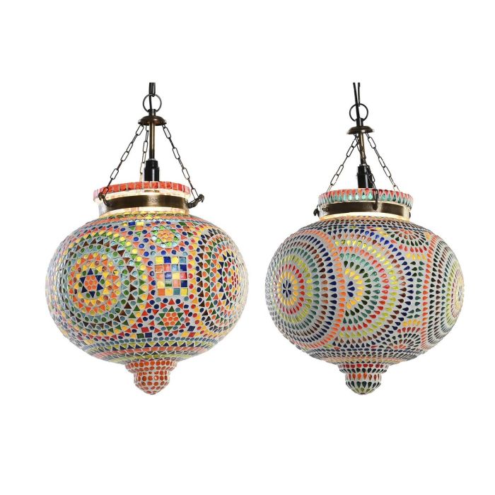 Lampara Techo Arabe DKD Home Decor Multicolor 29 x 29 x 29 cm (2 Unidades)