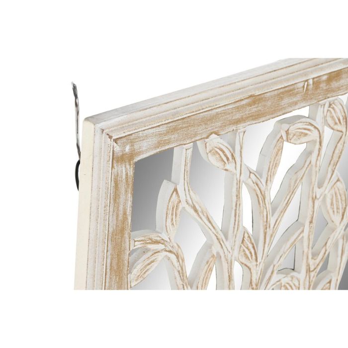 Decoración de Pared DKD Home Decor Espejo Árbol Blanco Madera MDF (45 x 2,5 x 65 cm) 1