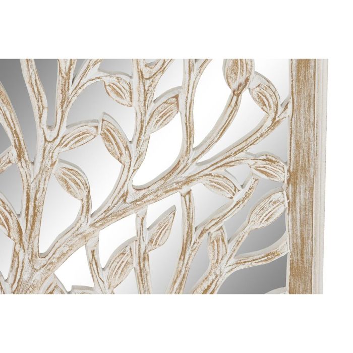 Decoración de Pared DKD Home Decor Espejo Árbol Blanco Madera MDF (45 x 2,5 x 65 cm) 3