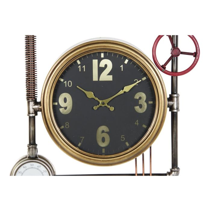 Reloj de Pared DKD Home Decor Válvulas Cristal Dorado Hierro (50,5 x 12 x 73 cm) 4