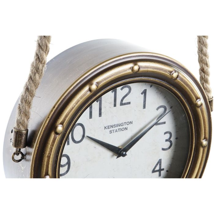 Reloj de Pared DKD Home Decor 28,5 x 8 x 50 cm Cristal Hierro Vintage (2 Unidades) 4