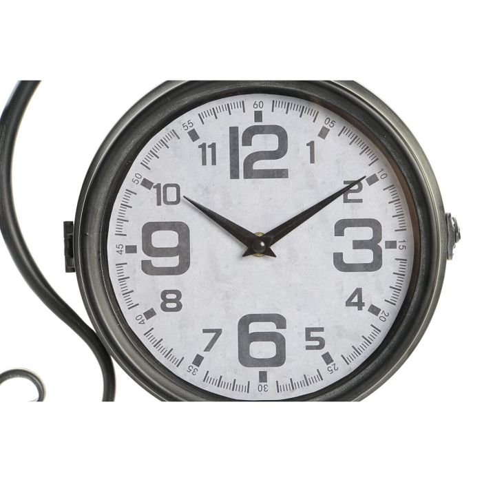 Reloj de Pared DKD Home Decor Estación 29 x 10 x 39,5 cm Hierro Vintage (2 Unidades) 5