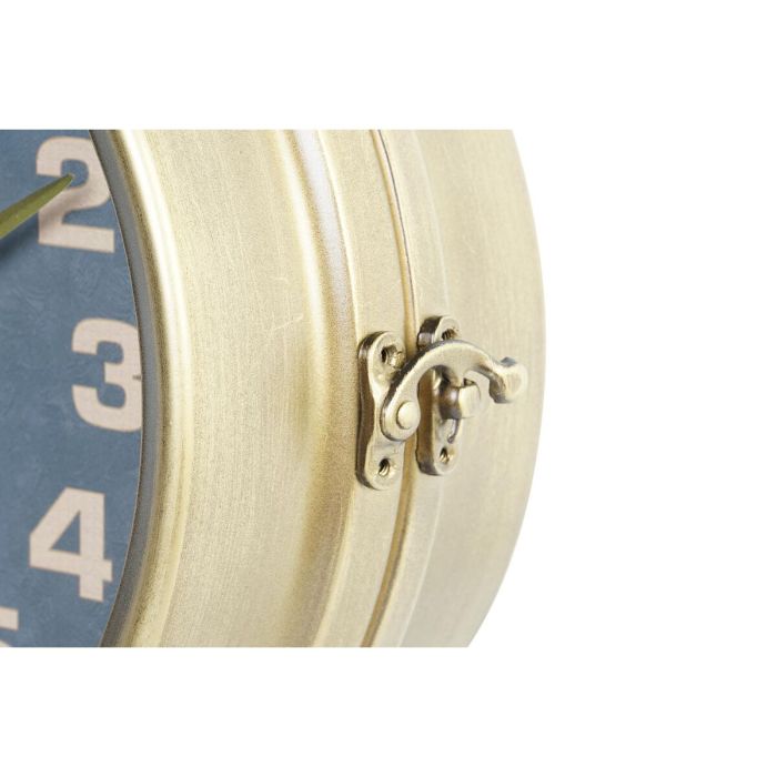 Reloj de Pared DKD Home Decor Estación 29 x 10 x 39,5 cm Hierro Vintage (2 Unidades) 2