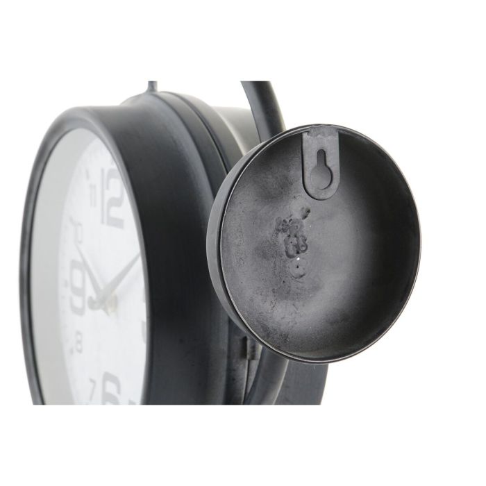 Reloj de Pared DKD Home Decor Estación 29 x 10 x 39,5 cm Hierro Vintage (2 Unidades) 3