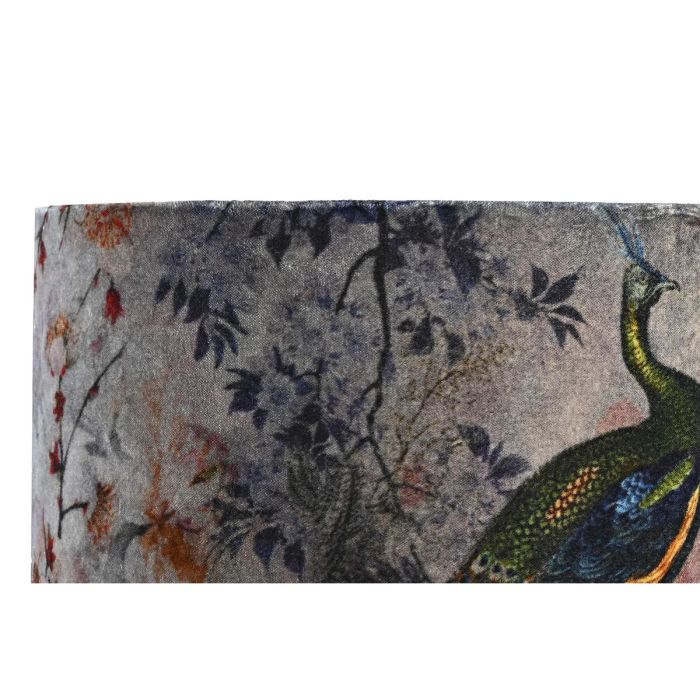 Pantalla de Lámpara DKD Home Decor Algodón Pavo real (36 x 36 x 25 cm) 2