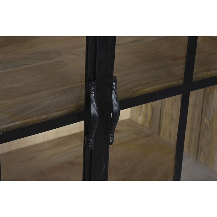 Aparador DKD Home Decor 85 x 45 x 100 cm Natural Negro Metal Madera de mango 3