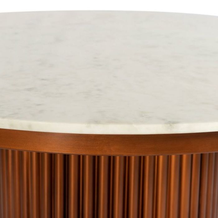 Mesa de Comedor DKD Home Decor Metal Mármol (110 x 110 x 76 cm) 1