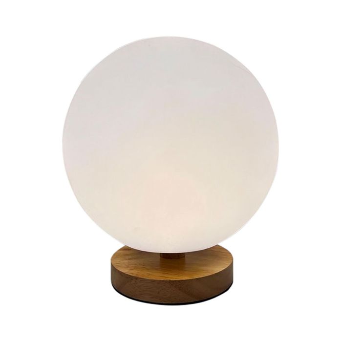 Lámpara de mesa DKD Home Decor Natural Madera Polietileno Aluminio Blanco (20 x 20 x 23 cm) 1