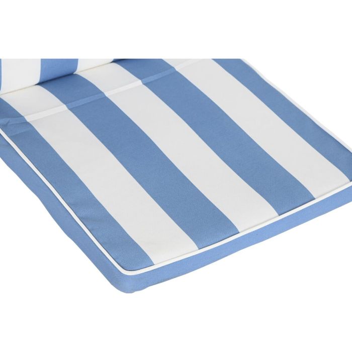 Cojín para sillas DKD Home Decor Rayas Blanco Azul cielo (42 x 4 x 115 cm) 1