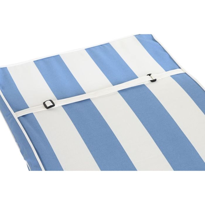 Cojín para sillas DKD Home Decor Rayas Blanco Azul cielo (42 x 4 x 115 cm) 4