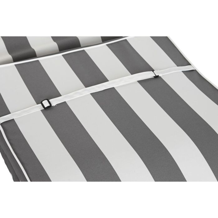 Cojín DKD Home Decor Hamaca 190 x 60 x 5 cm Gris Blanco 4 Cojín DKD Home Decor Hamaca 190 x 60 x 5 cm Gris Blanco 4