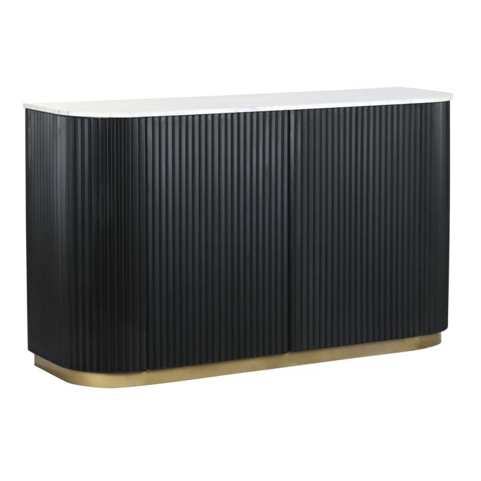Aparador DKD Home Decor Negro Metal Mármol (140 x 40 x 82 cm)