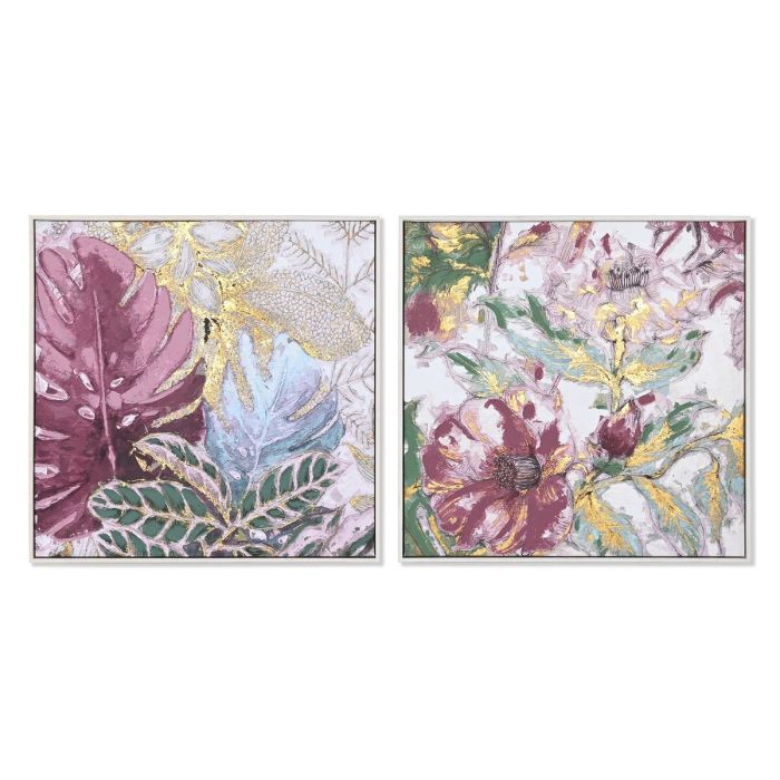 Cuadro Tropical DKD Home Decor Multicolor 4.5 x 83 x 83 cm (2 Unidades) Cuadro Tropical DKD Home Decor Multicolor 4.5 x 83 x 83 cm (2 Unidades)