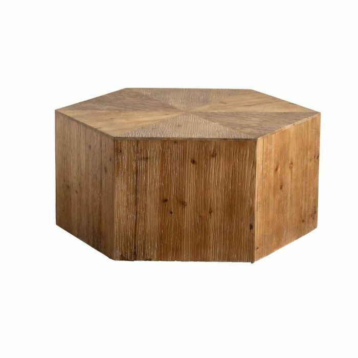 Mesa auxiliar DKD Home Decor Marrón Natural Marrón claro Madera 80 x 80 x 36 cm 80 x 69 x 36 cm