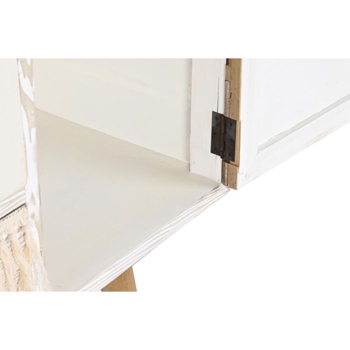 Aparador DKD Home Decor Abeto Algodón Blanco (120 x 35 x 80 cm) 3